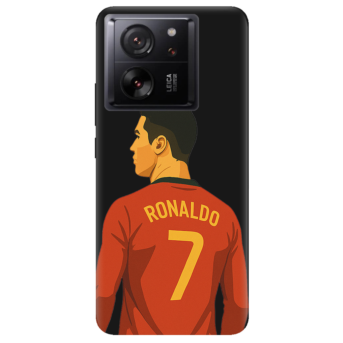 Чохол для Xiaomi 13T чорний матовий soft touch Ronaldo - фото 1 - Чохли для телефонів