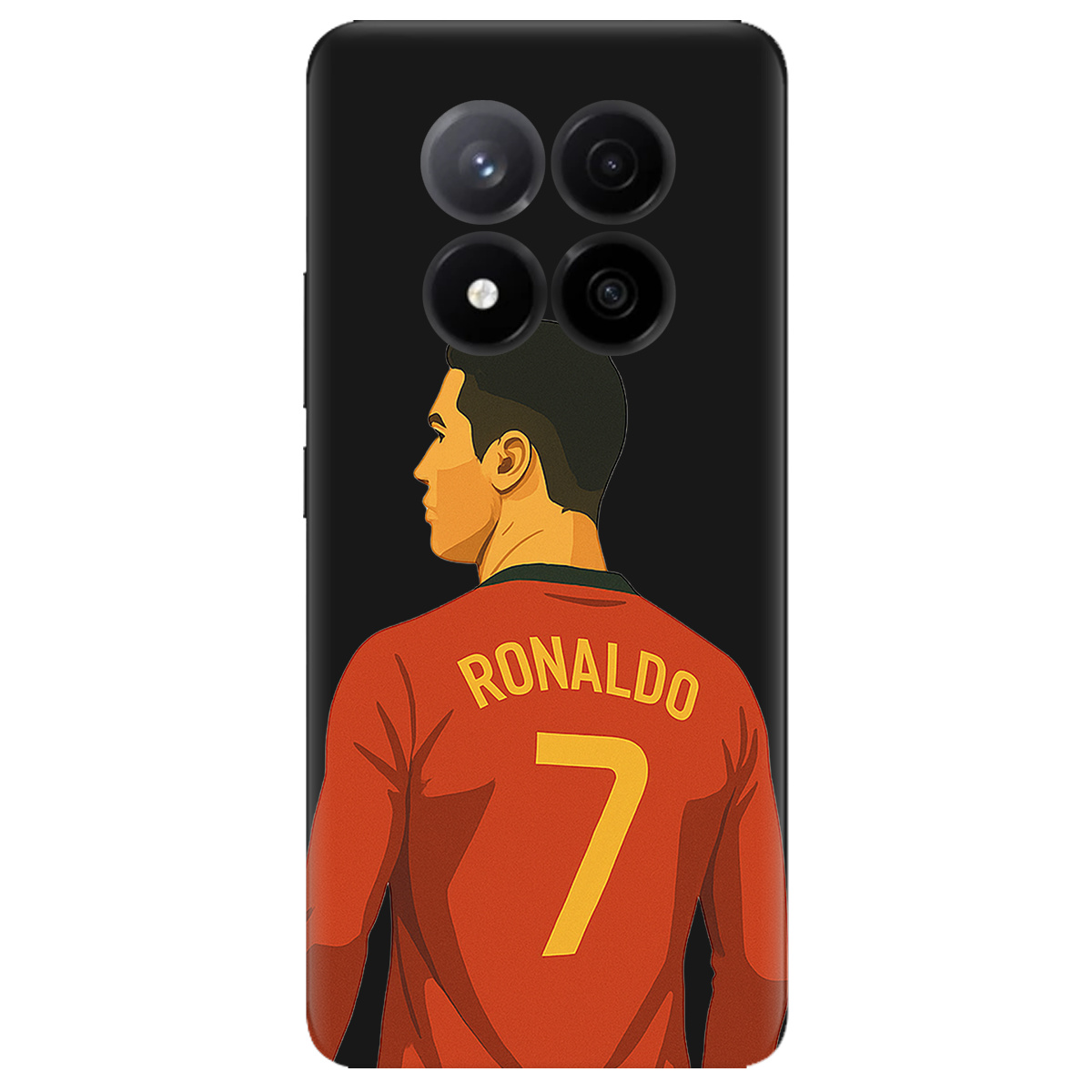 Чехол для Xiaomi Redmi Note 14 Pro + 5G черный матовый soft touch Ronaldo - фото 1 Чехол для Xiaomi Redmi Note 14 Pro + 5G черный матовый soft touch Ronaldo - фото 1 - Чехлы для телефонов