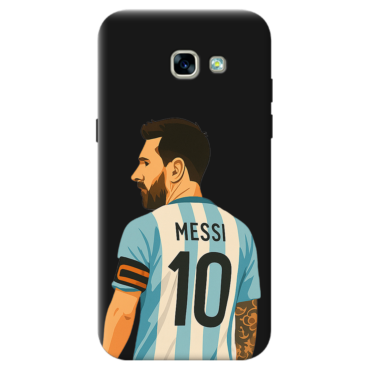 Чехол для Samsung Galaxy A5 2017 черный матовый soft touch Messi - фото 1 Чехол для Samsung Galaxy A5 2017 черный матовый soft touch Messi - фото 1 - Чехлы для телефонов