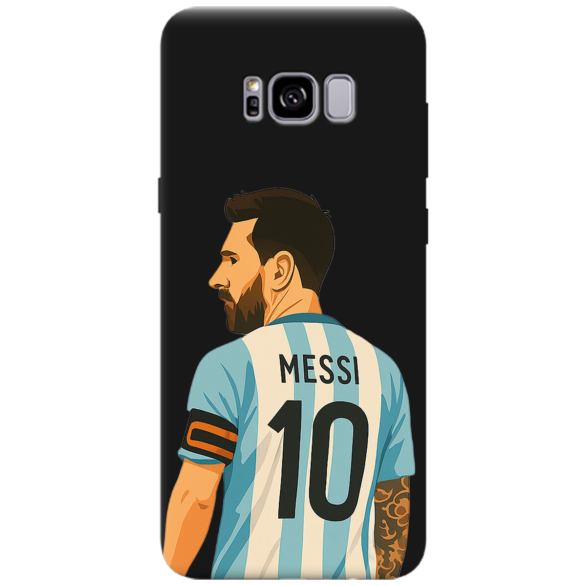 Чехол для Samsung Galaxy S8 Plus черный матовый soft touch Messi - фото 1 Чехол для Samsung Galaxy S8 Plus черный матовый soft touch Messi - фото 1 - Чехлы для телефонов