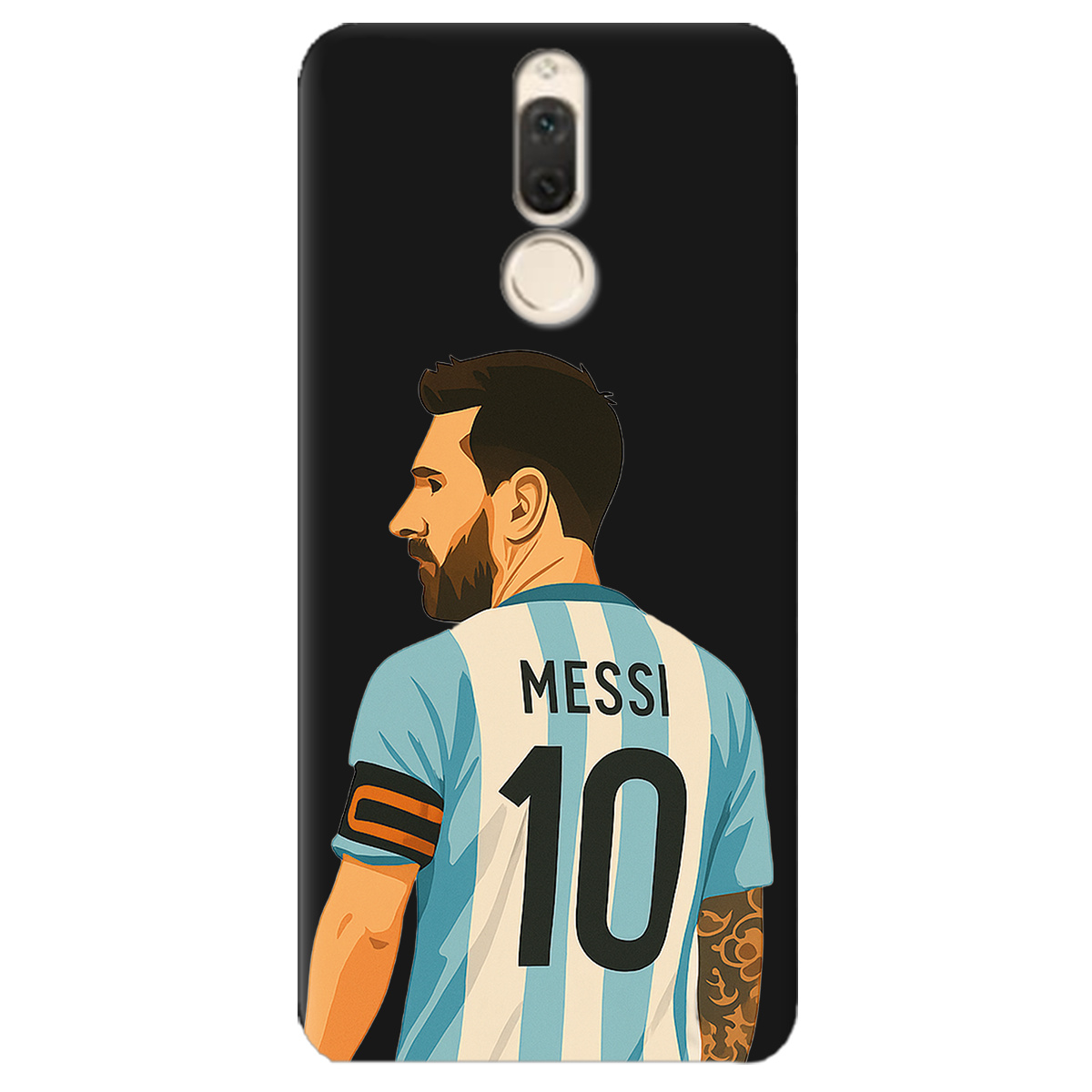 Чохол для Huawei Mate 10 Lite чорний матовий soft touch Messi - фото 1 - Чохли для телефонів