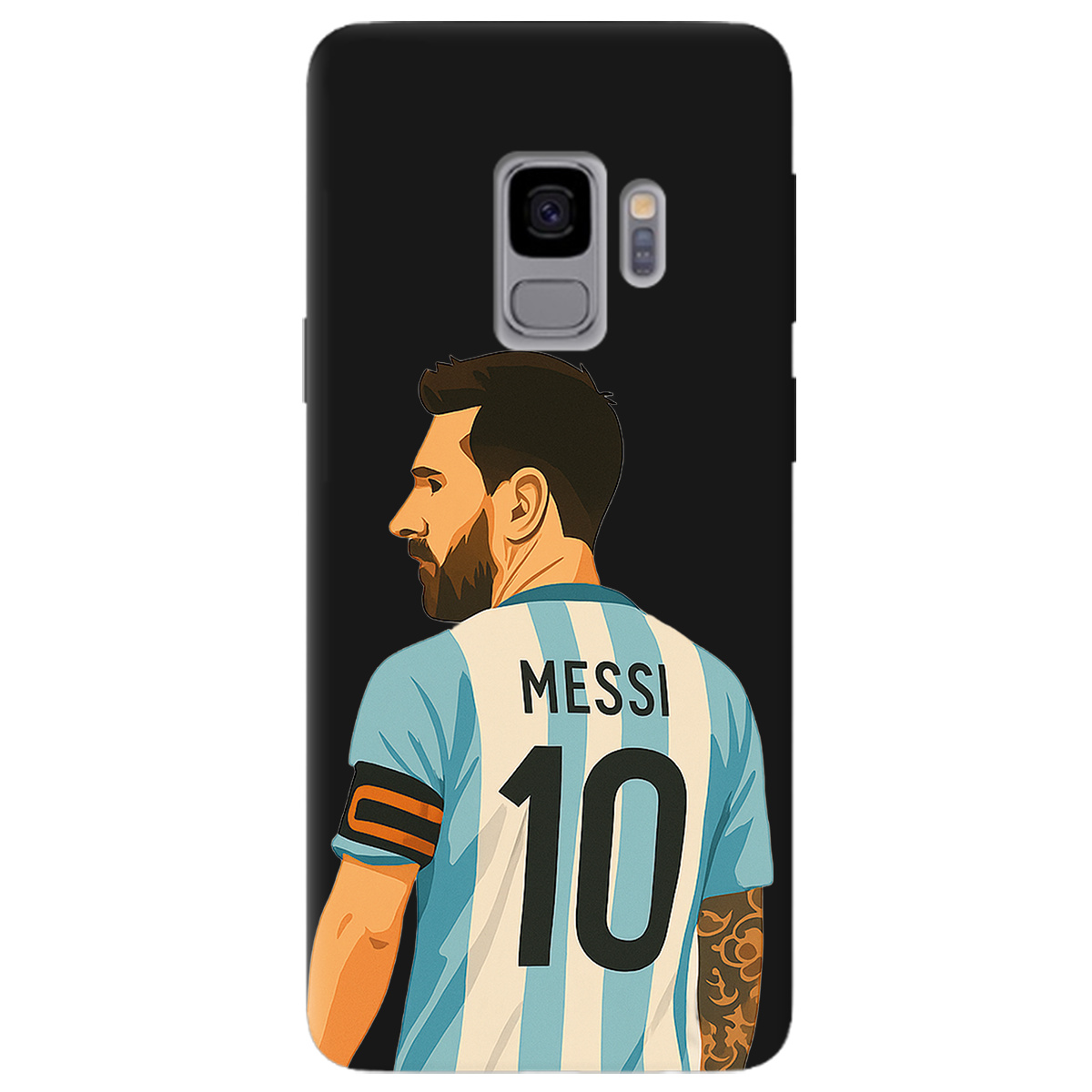 Чехол для Samsung Galaxy S9 черный матовый soft touch Messi - фото 1 Чехол для Samsung Galaxy S9 черный матовый soft touch Messi - фото 1 - Чехлы для телефонов