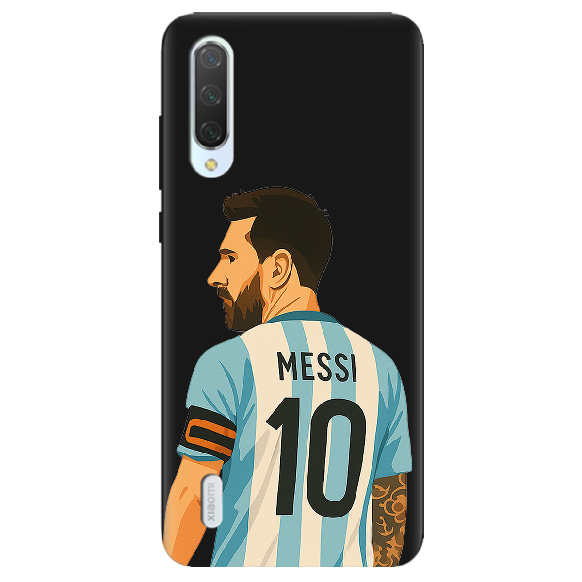 Чохол для Xiaomi Mi 9 Lite чорний матовий soft touch Messi - фото 1 - Чохли для телефонів