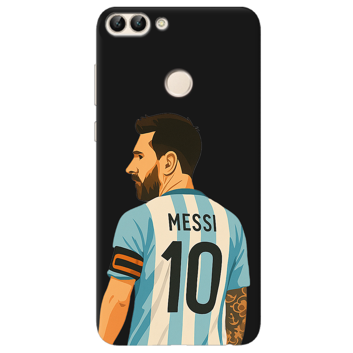Чехол для Huawei P Smart черный матовый soft touch Messi - фото 1 Чехол для Huawei P Smart черный матовый soft touch Messi - фото 1 - Чехлы для телефонов