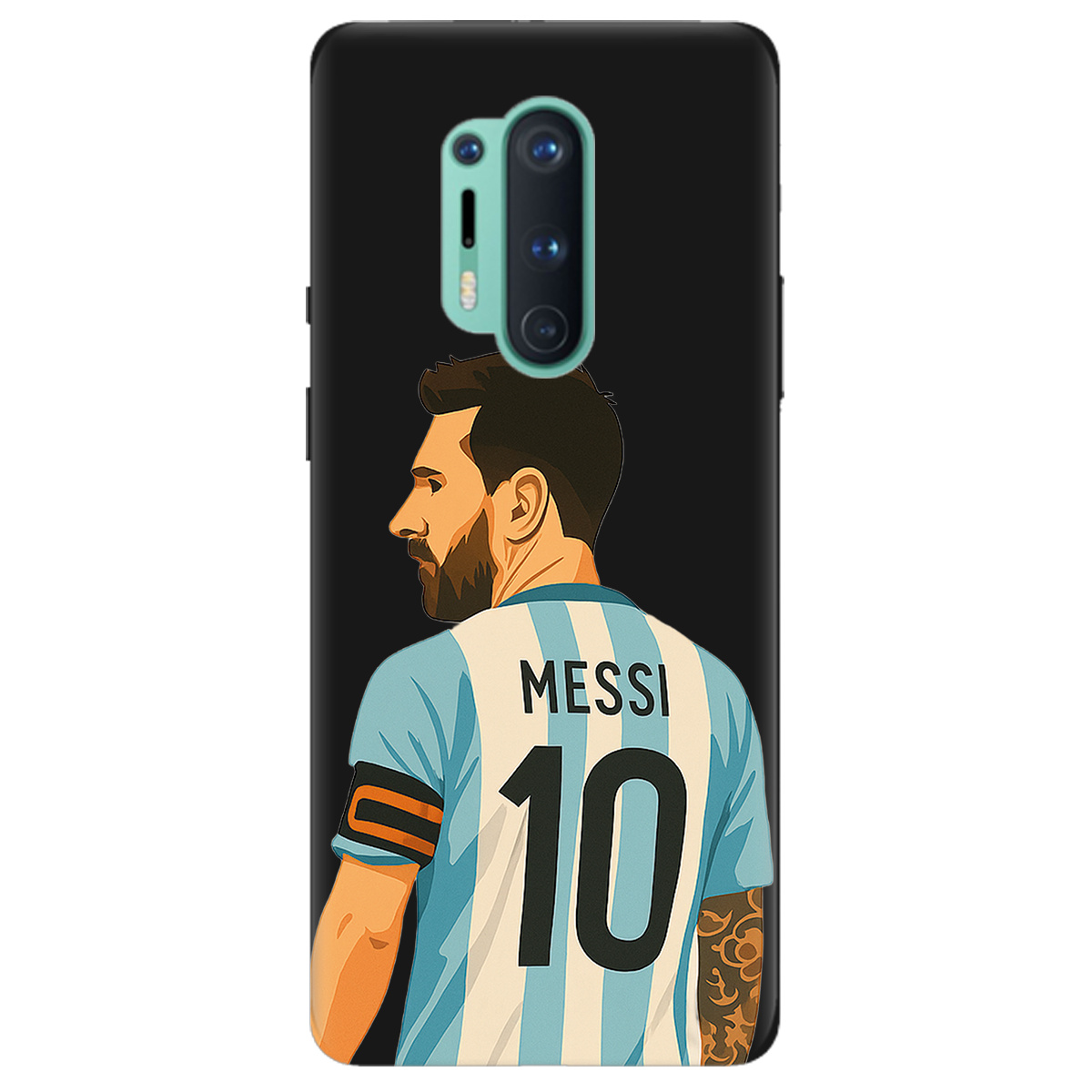 Чехол для OnePlus 8 Pro черный матовый soft touch Messi - фото 1 - Чехлы для телефонов