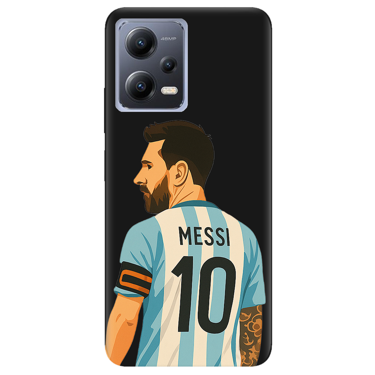 Чехол для Xiaomi Redmi Note 12 5G черный матовый soft touch Messi - фото 1 - Чехлы для телефонов