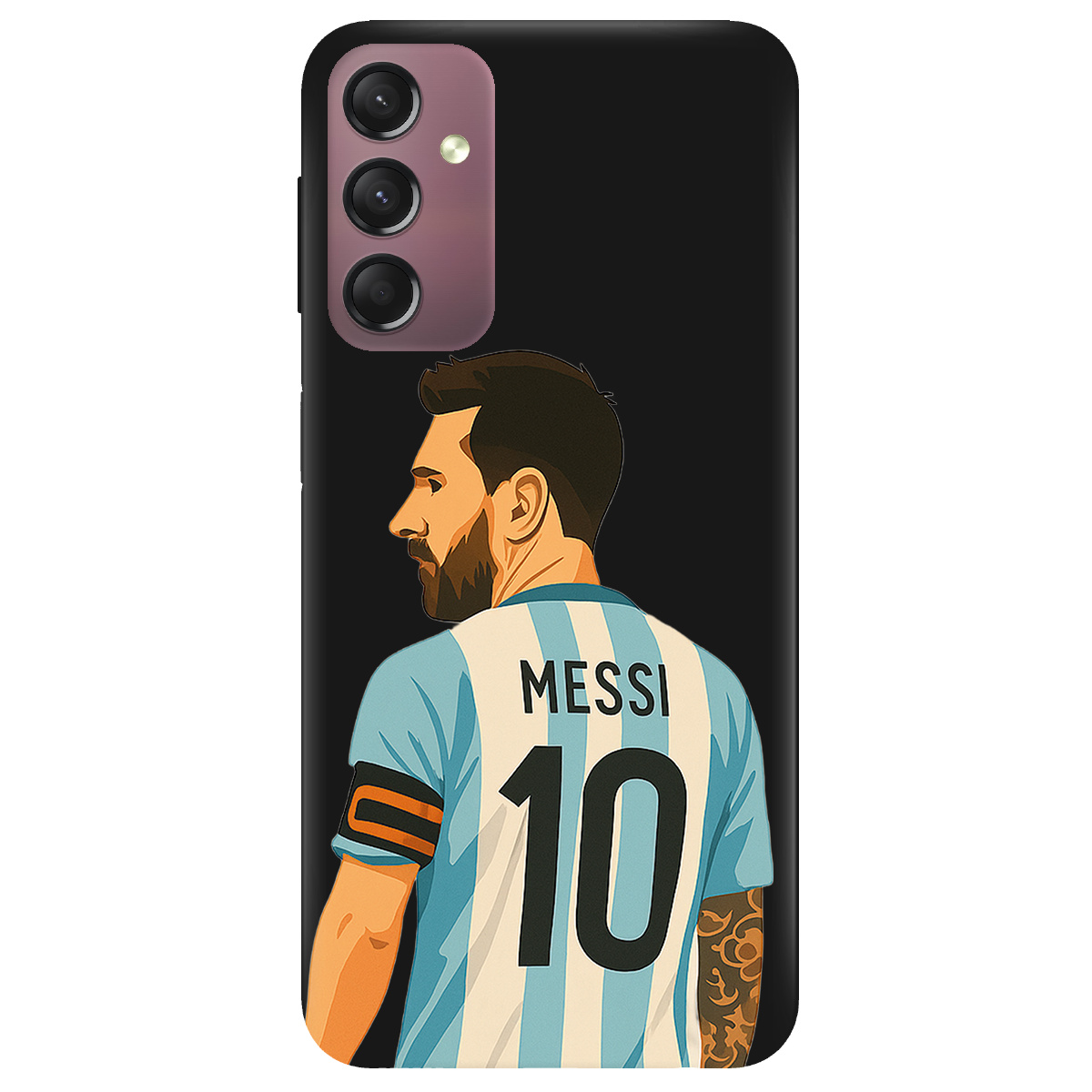 Чохол для Samsung Galaxy A05s чорний матовий soft touch Messi - фото 1 - Чохли для телефонів
