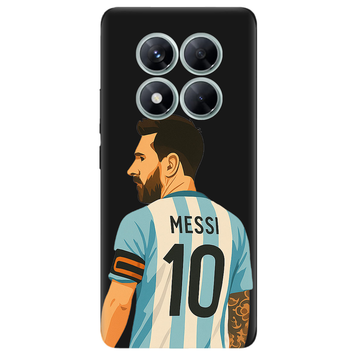 Чехол для Xiaomi Redmi Note 14 Pro 5G черный матовый soft touch Messi - фото 1 - Чехлы для телефонов