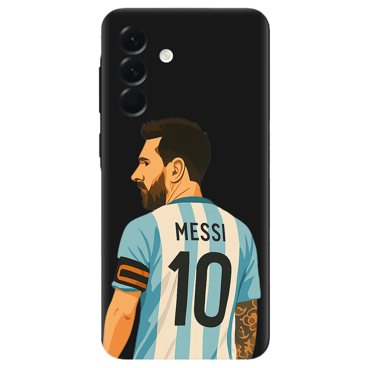 Чехол для Samsung Galaxy A56 5G черный матовый soft touch Messi - фото 1 - Чехлы для телефонов