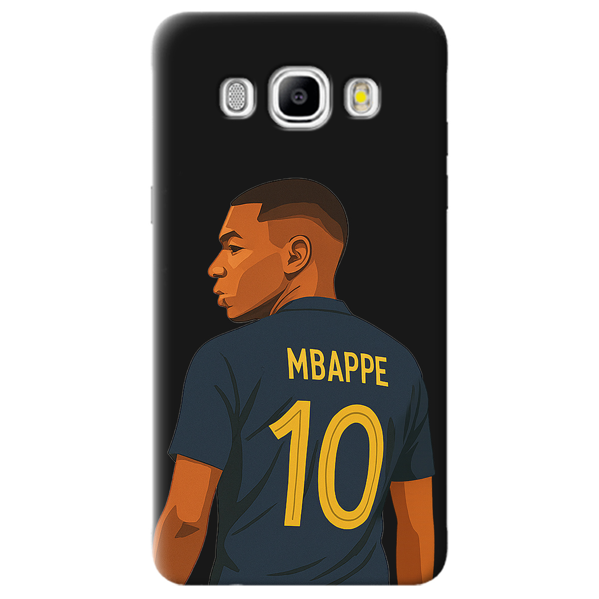 Чохол для Samsung Galaxy J5 2016 чорний матовий soft touch Mbappe - фото 1 - Чохли для телефонів