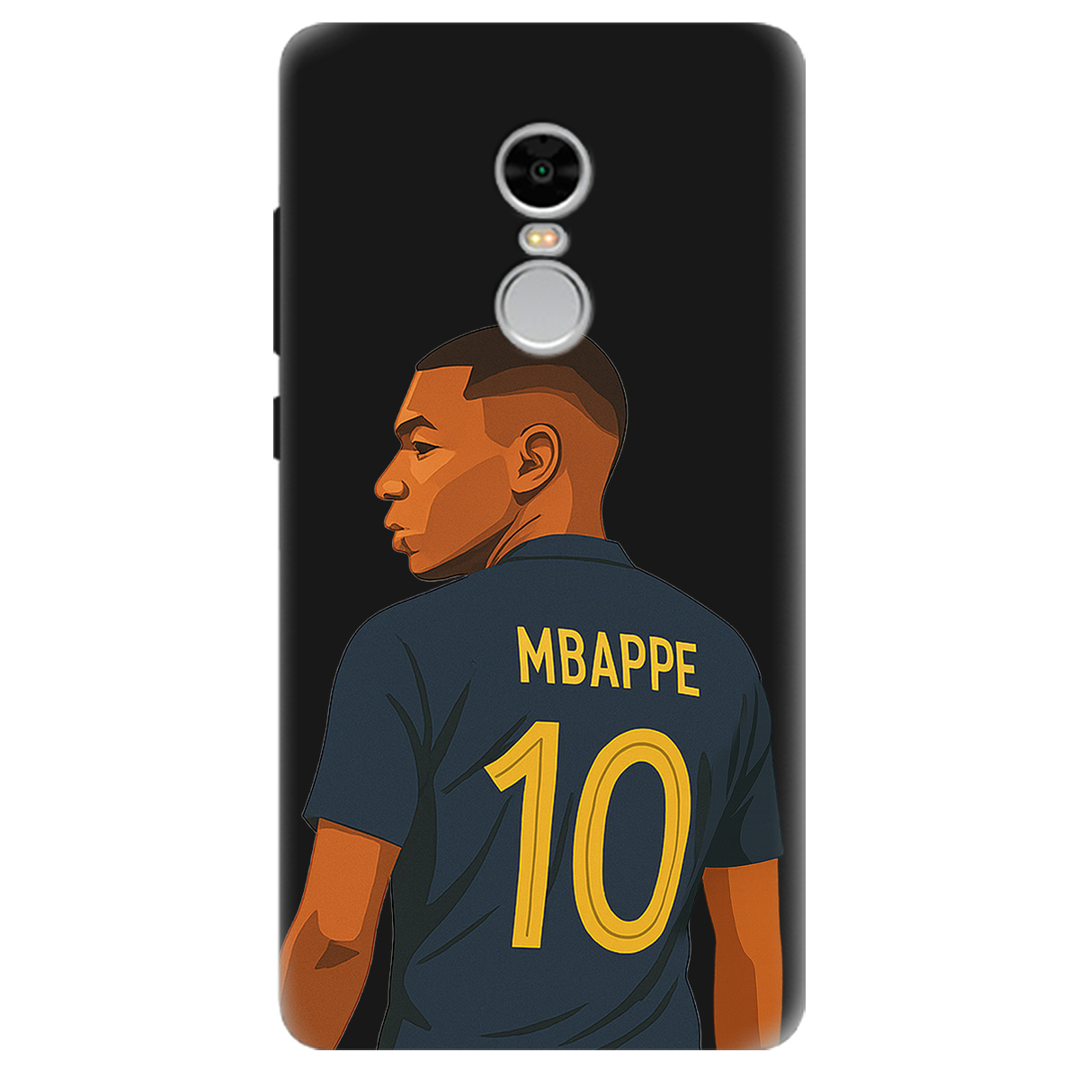Чохол для Xiaomi Redmi Note 4 чорний матовий soft touch Mbappe - фото 1 - Чохли для телефонів
