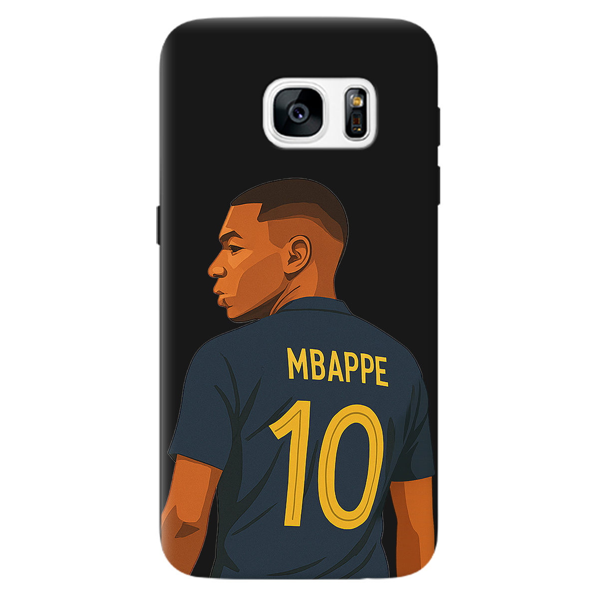 Чохол для Samsung Galaxy S7 чорний матовий soft touch Mbappe - фото 1 Чохол для Samsung Galaxy S7 чорний матовий soft touch Mbappe - фото 1 - Чохли для телефонів