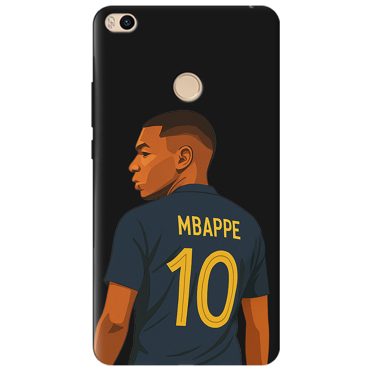 Чохол для Xiaomi Mi Max 2 чорний матовий soft touch Mbappe - фото 1 - Чохли для телефонів