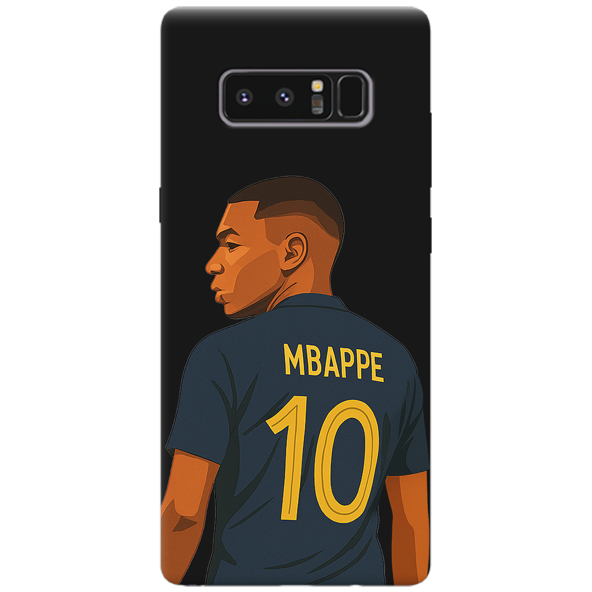 Чехол для Samsung Galaxy Note 8 черный матовый soft touch Mbappe - фото 1 Чехол для Samsung Galaxy Note 8 черный матовый soft touch Mbappe - фото 1 - Чехлы для телефонов
