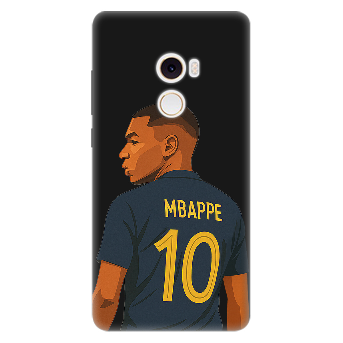 Чохол для Xiaomi Mi Mix 2 чорний матовий soft touch Mbappe - фото 1 - Чохли для телефонів