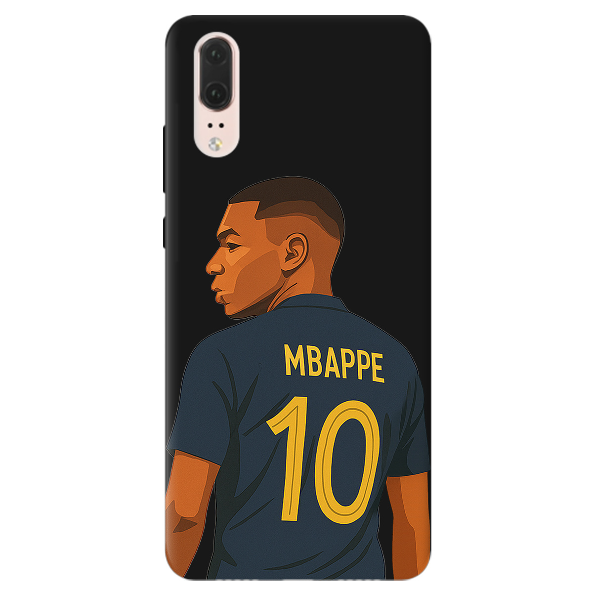 Чохол для Huawei P20 чорний матовий soft touch Mbappe - фото 1 - Чохли для телефонів