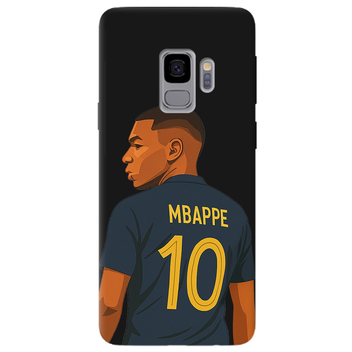 Чехол для Samsung Galaxy S9 черный матовый soft touch Mbappe - фото 1 - Чехлы для телефонов