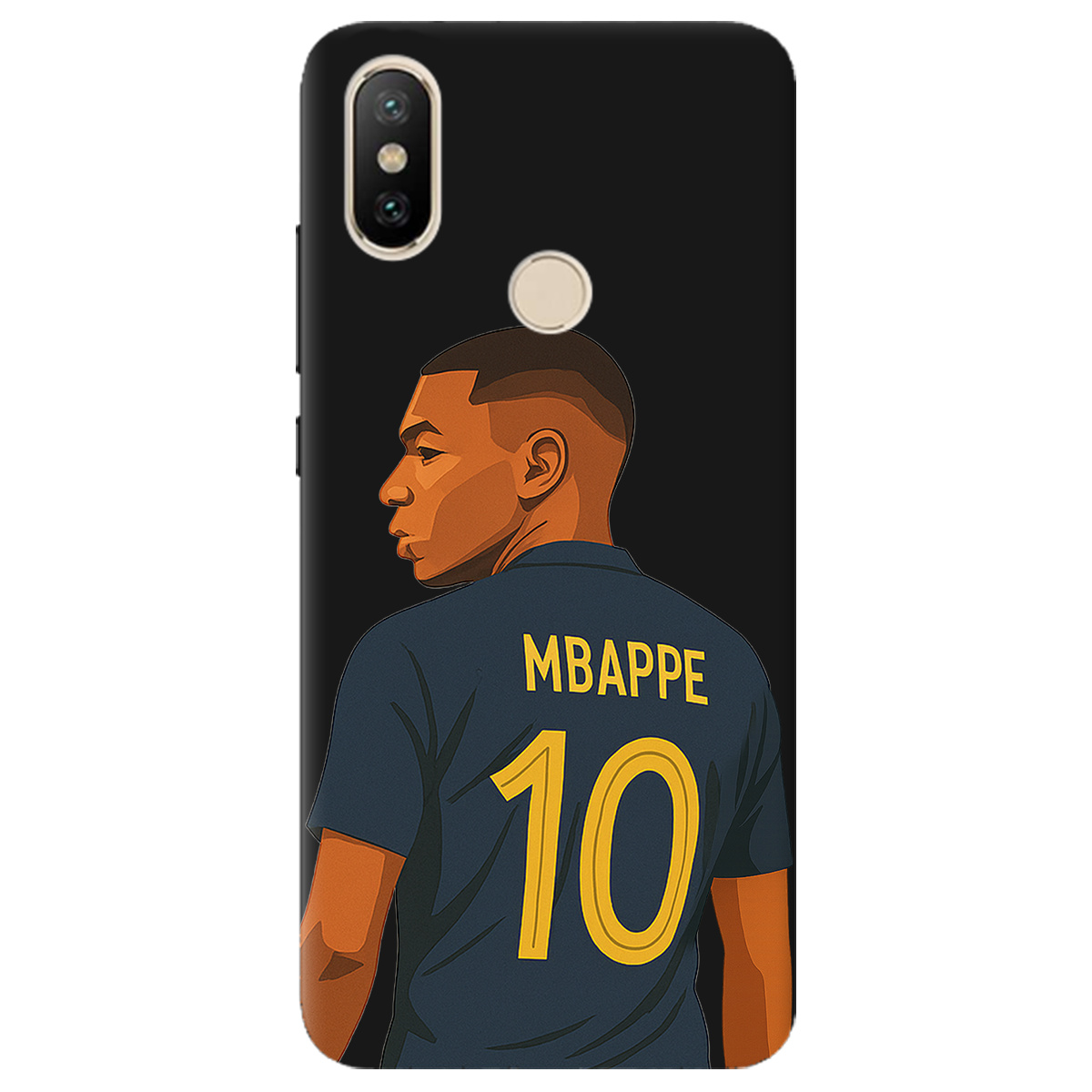 Чохол для Xiaomi Mi A2 Mi 6X чорний матовий soft touch Mbappe - фото 1 - Чохли для телефонів