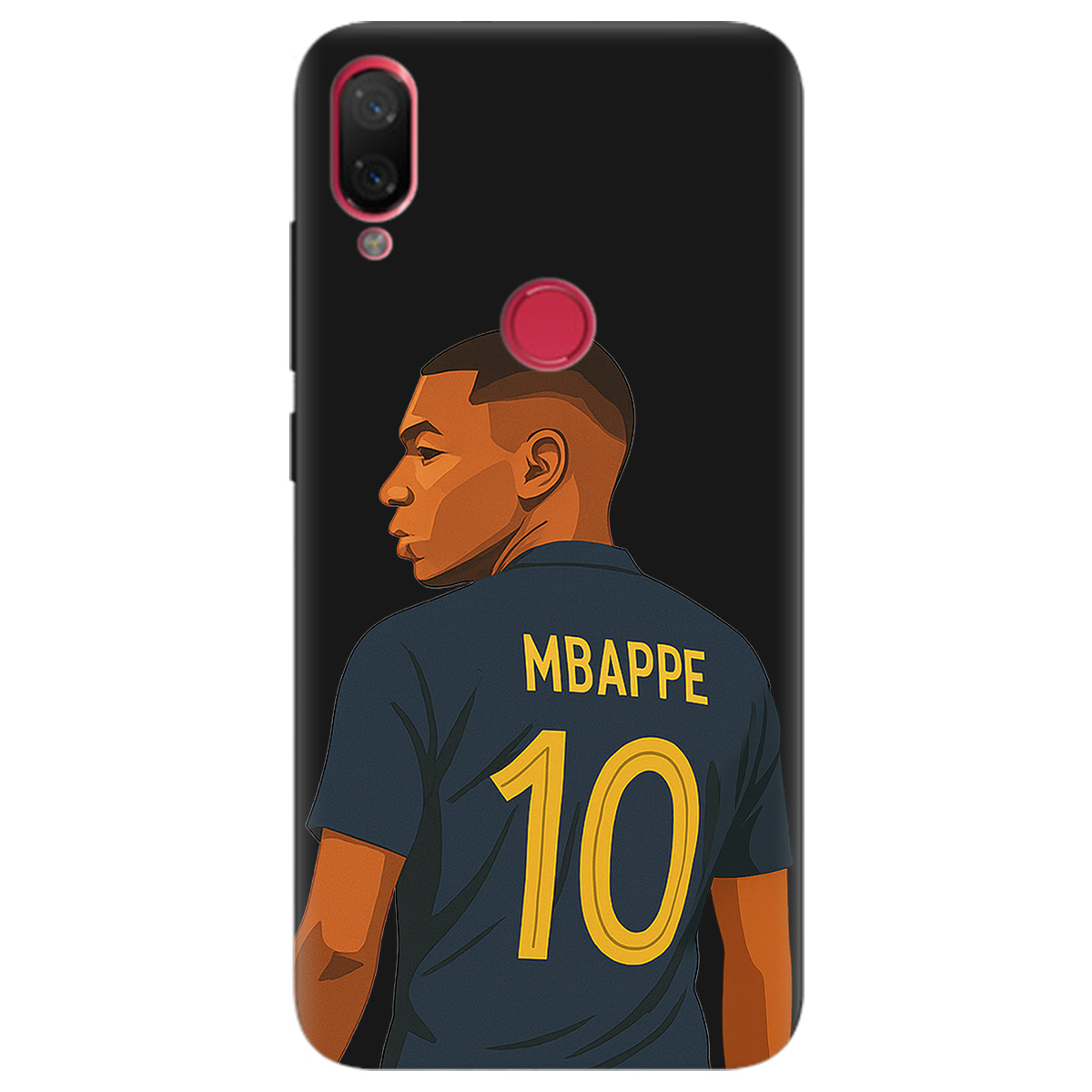 Чехол для Xiaomi Mi Play черный матовый soft touch Mbappe - фото 1 - Чехлы для телефонов