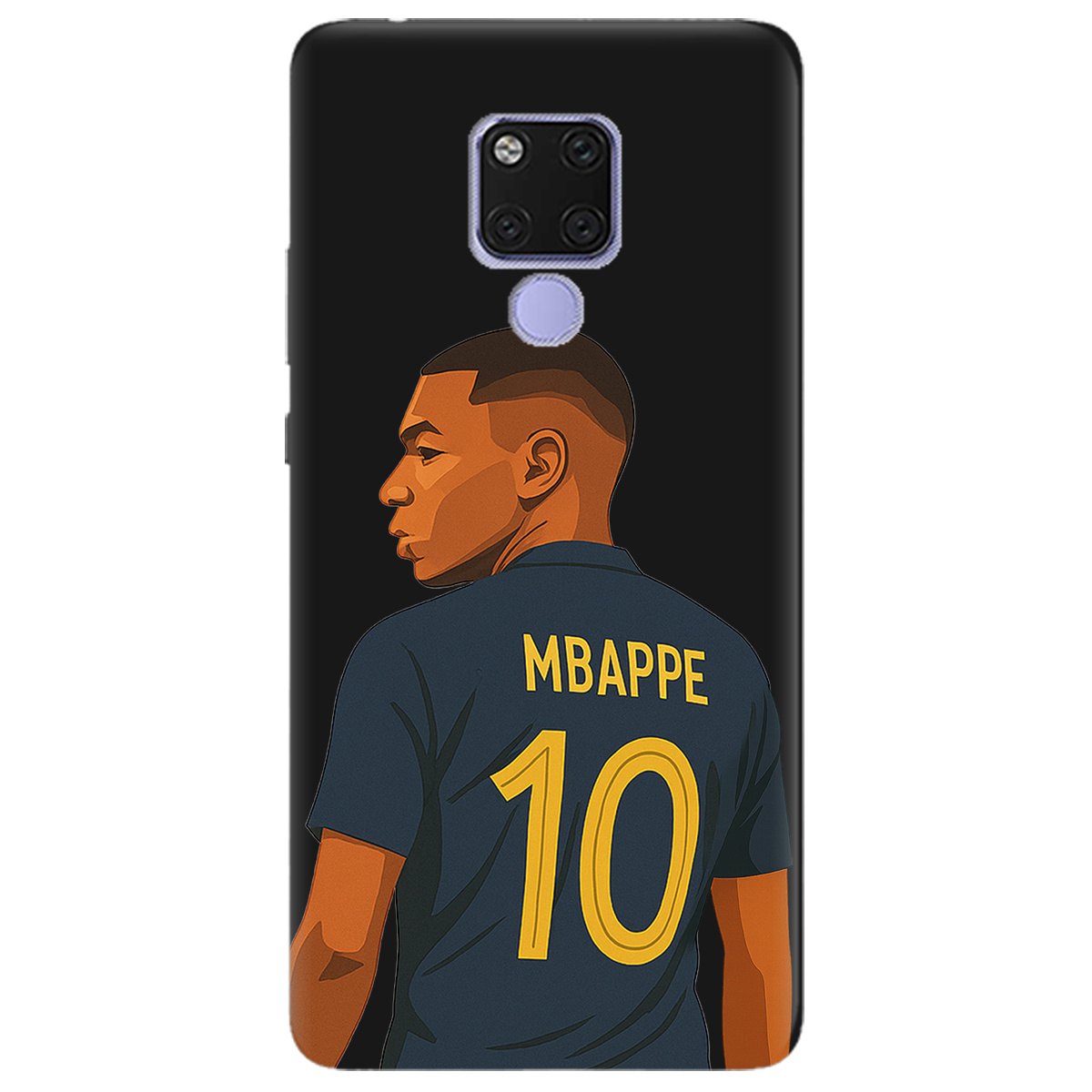 Чехол для Huawei Mate 20 черный матовый soft touch Mbappe - фото 1 - Чехлы для телефонов