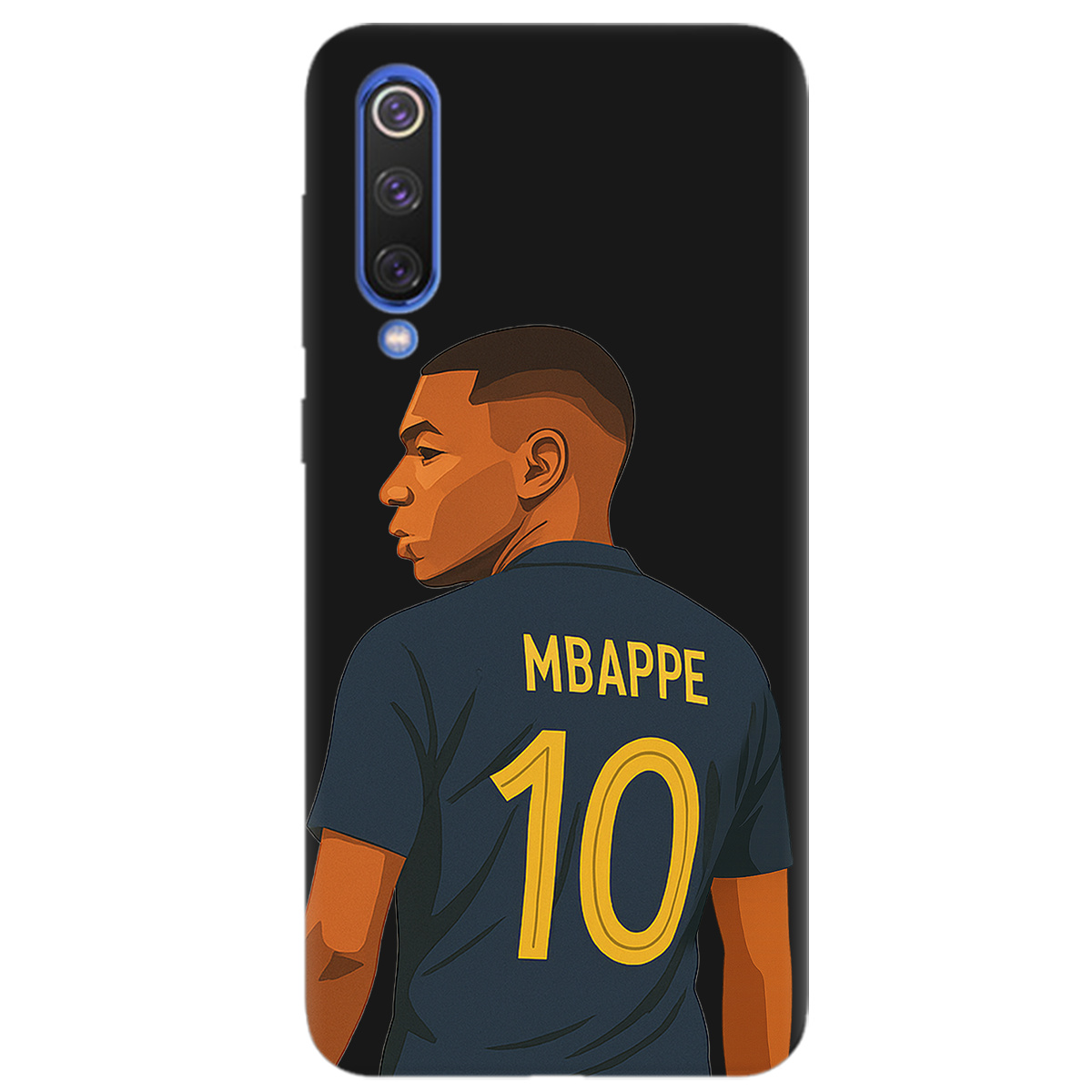 Чохол для Xiaomi Mi 9 чорний матовий soft touch Mbappe - фото 1 - Чохли для телефонів