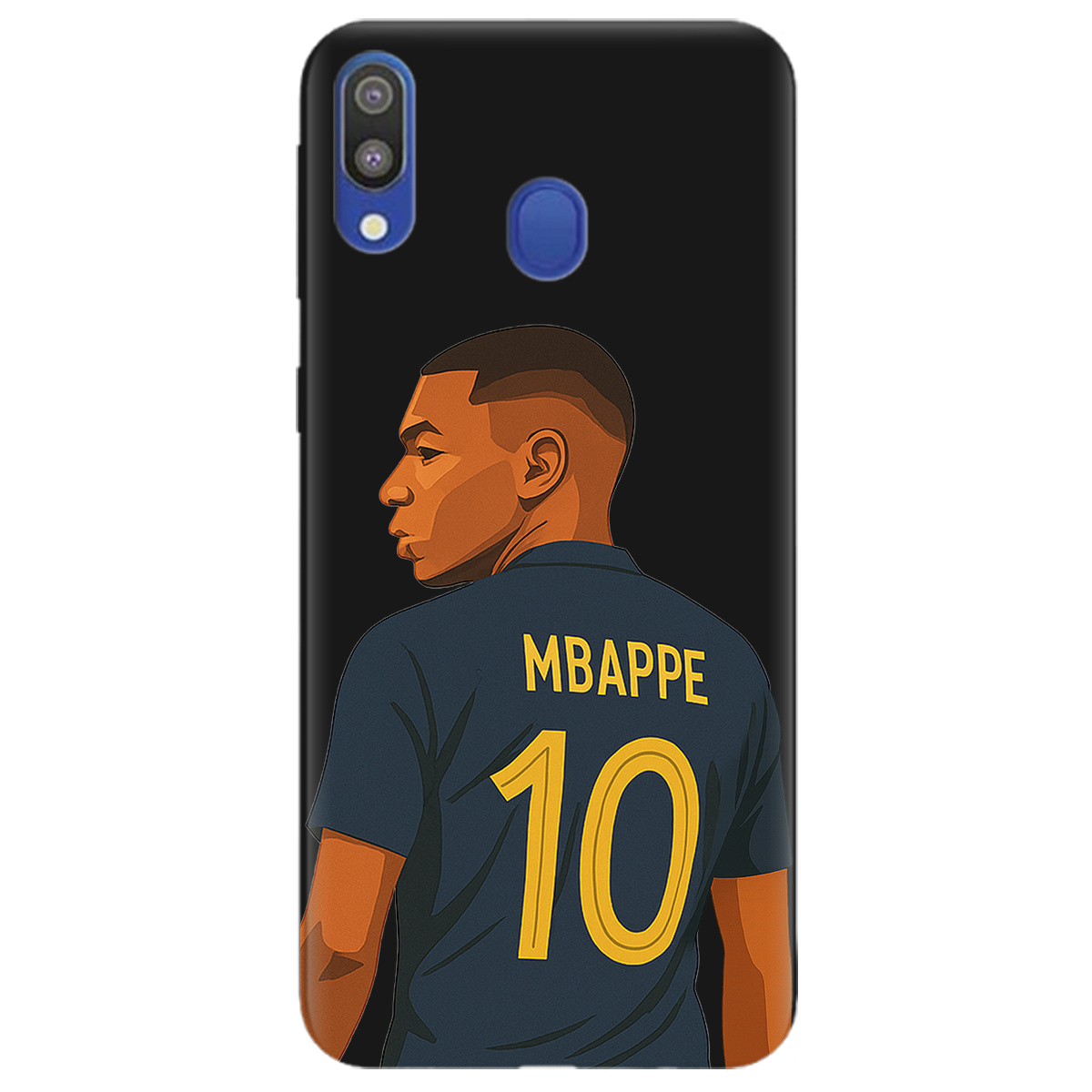 Чохол для Samsung Galaxy M20 чорний матовий soft touch Mbappe - фото 1 Чохол для Samsung Galaxy M20 чорний матовий soft touch Mbappe - фото 1 - Чохли для телефонів