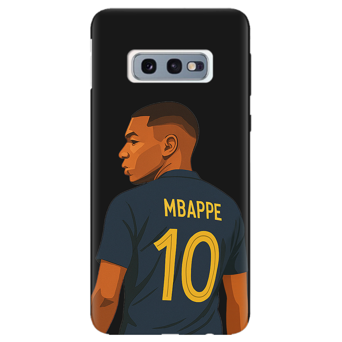 Чохол для Samsung Galaxy S10e чорний матовий soft touch Mbappe - фото 1 - Чохли для телефонів