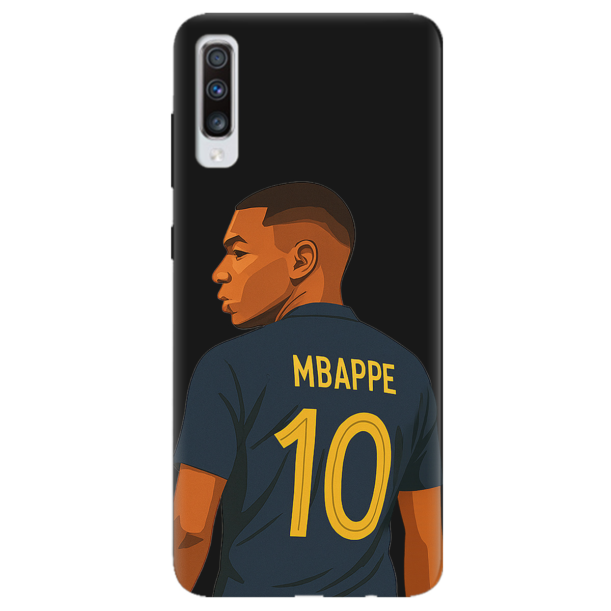 Чохол для Samsung Galaxy A70 чорний матовий soft touch Mbappe - фото 1 Чохол для Samsung Galaxy A70 чорний матовий soft touch Mbappe - фото 1 - Чохли для телефонів