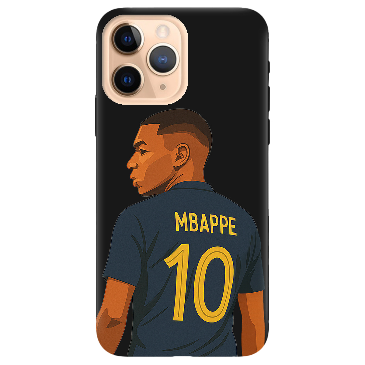 Чохол для Apple iPhone 11 Pro чорний матовий soft touch Mbappe - фото 1 - Чохли для телефонів