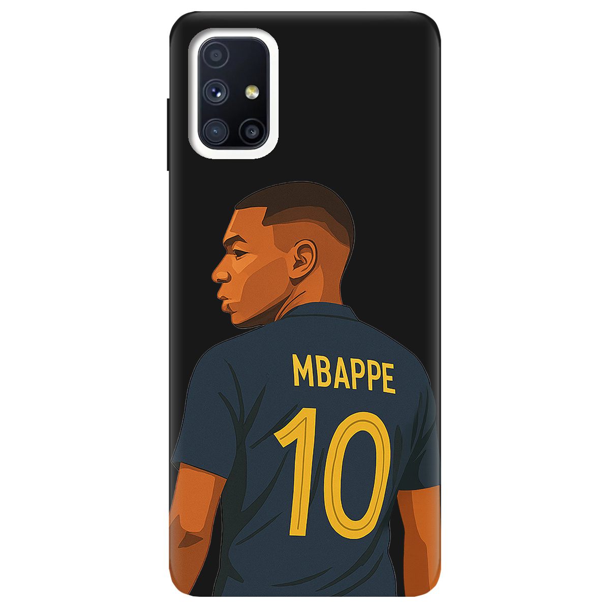 Чехол для Samsung Galaxy M51 черный матовый soft touch Mbappe - фото 1 - Чехлы для телефонов