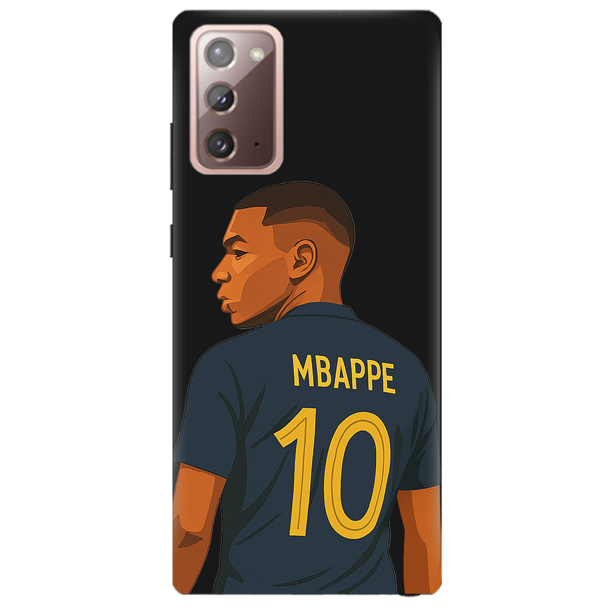 Чехол для Samsung Galaxy Note 20 черный матовый soft touch Mbappe - фото 1 - Чехлы для телефонов