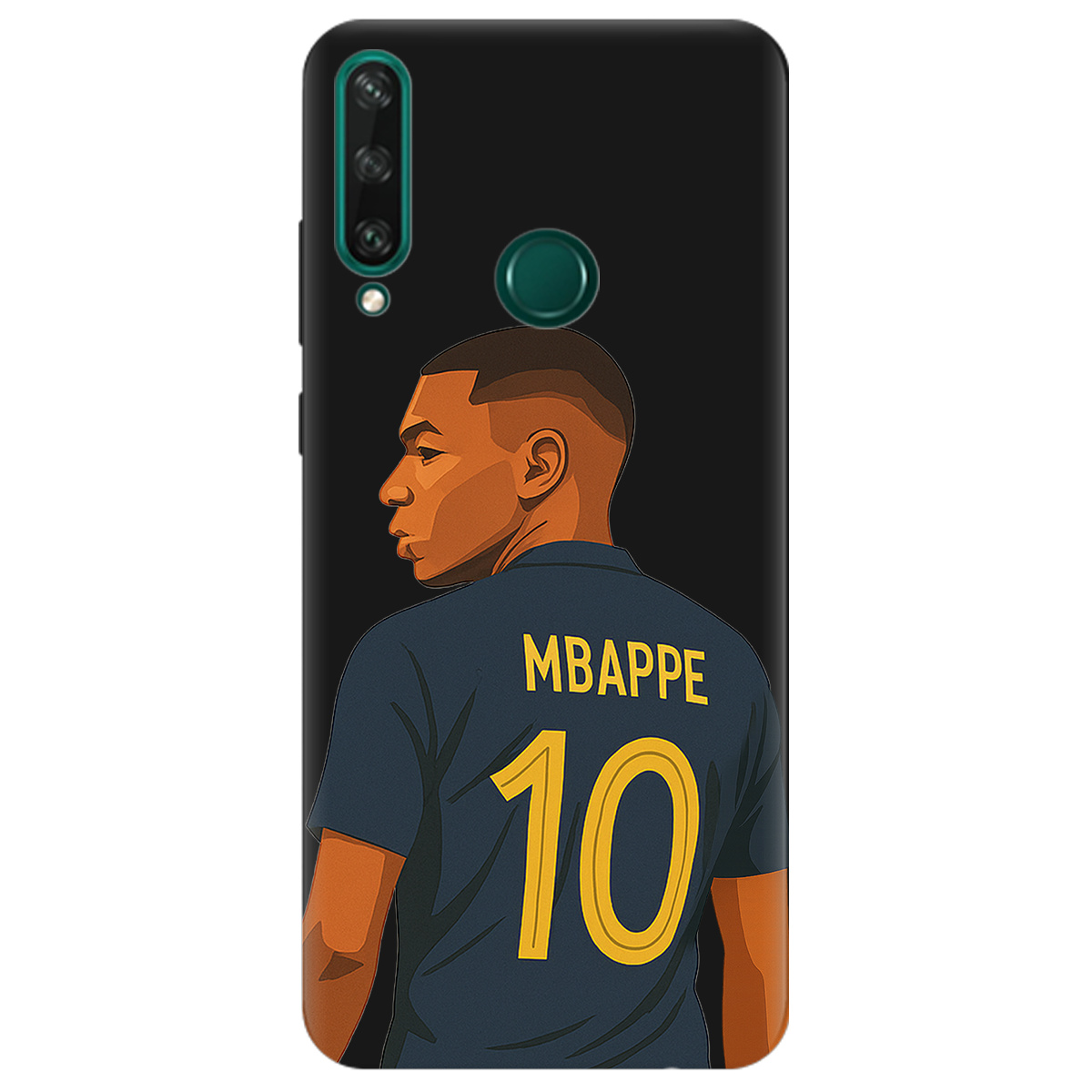 Чохол для Huawei Y6p чорний матовий soft touch Mbappe - фото 1 Чохол для Huawei Y6p чорний матовий soft touch Mbappe - фото 1 - Чохли для телефонів