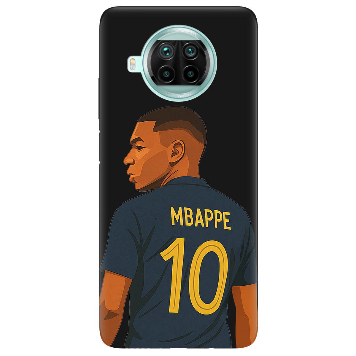 Чохол для Xiaomi Mi 10T Lite чорний матовий soft touch Mbappe - фото 1 - Чохли для телефонів