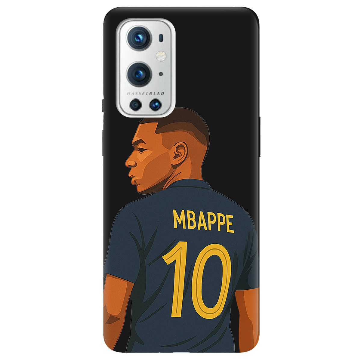 Чехол для OnePlus 9 Pro черный матовый soft touch Mbappe - фото 1 - Чехлы для телефонов
