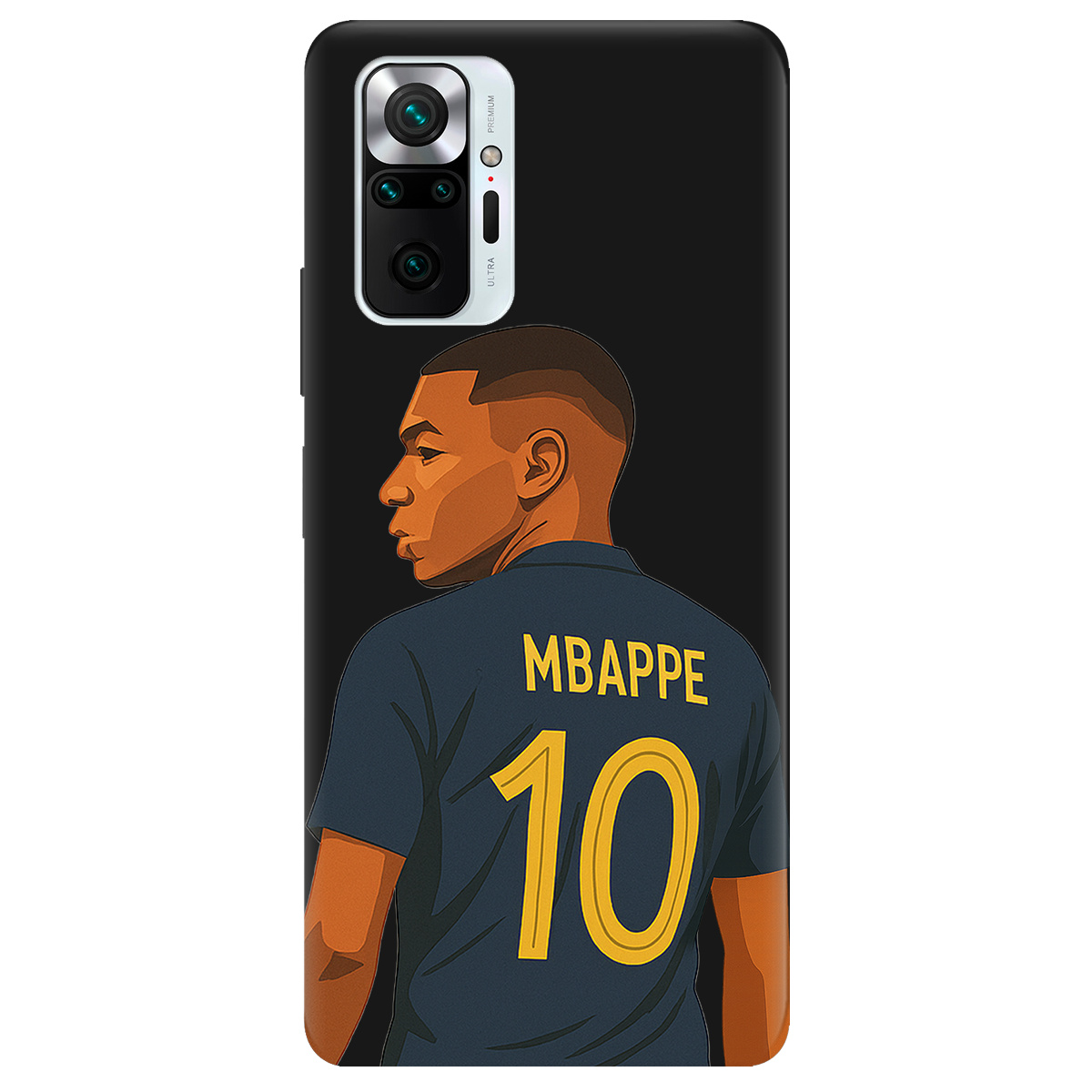 Чохол для Xiaomi Redmi Note 10 Pro чорний матовий soft touch Mbappe - фото 1 - Чохли для телефонів