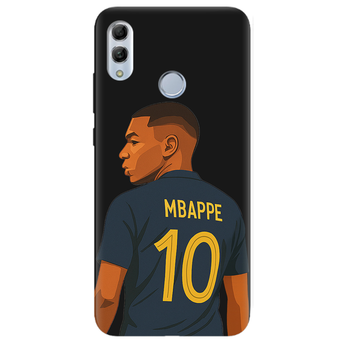 Чехол для Huawei Honor 10 Lite черный матовый soft touch Mbappe - фото 1 - Чехлы для телефонов