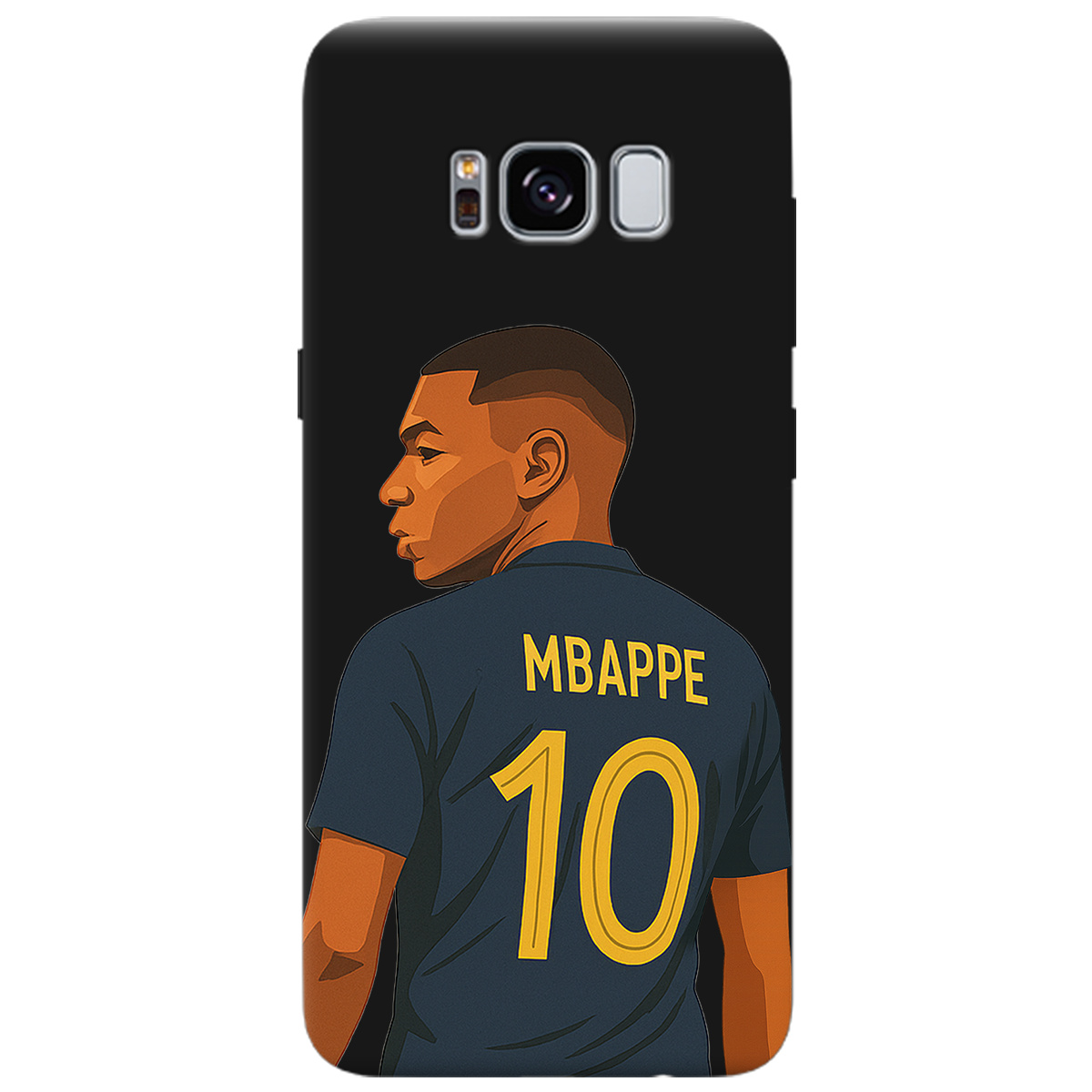 Чехол для Samsung Galaxy S8 черный матовый soft touch Mbappe - фото 1 - Чехлы для телефонов
