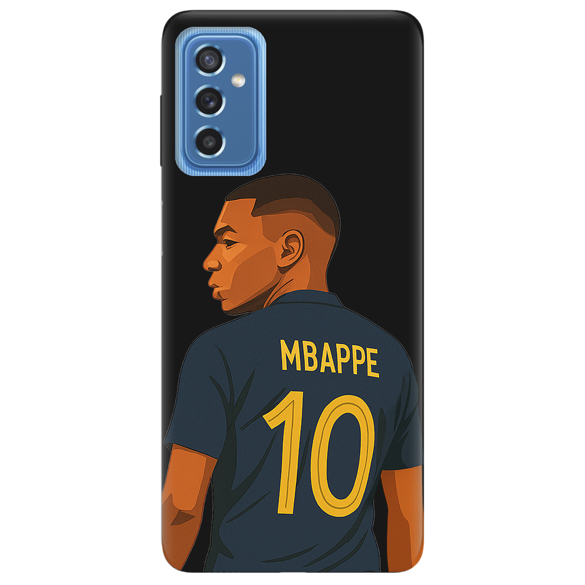 Чехол для Samsung Galaxy M52 черный матовый soft touch Mbappe - фото 1 Чехол для Samsung Galaxy M52 черный матовый soft touch Mbappe - фото 1 - Чехлы для телефонов