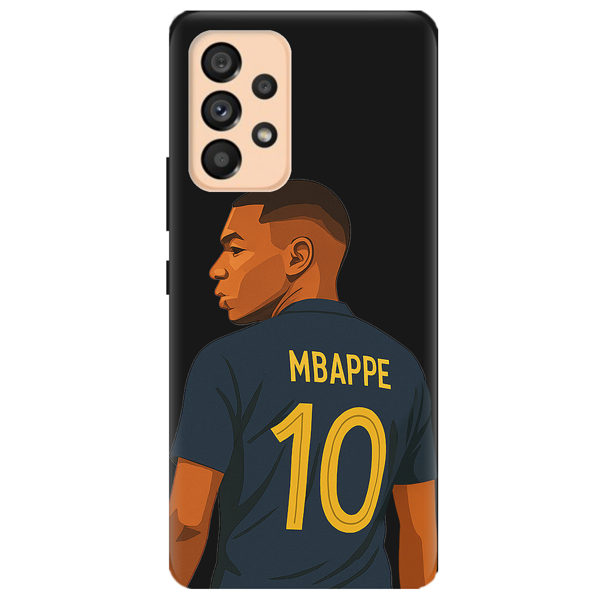 Чохол для Samsung Galaxy A53 чорний матовий soft touch Mbappe - фото 1 - Чохли для телефонів