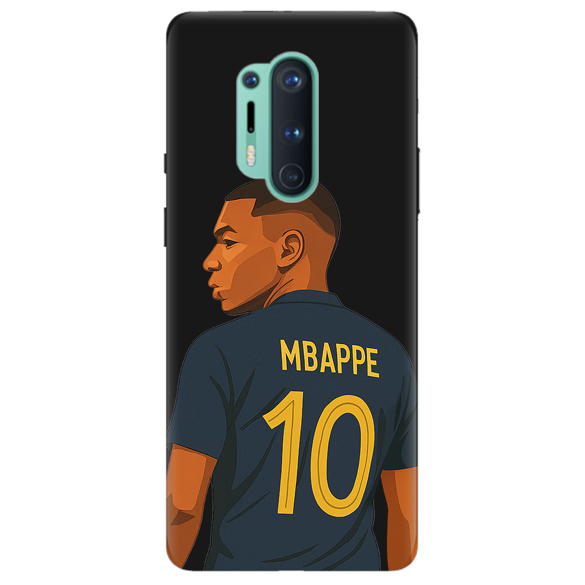 Чехол для OnePlus 8 Pro черный матовый soft touch Mbappe - фото 1 Чехол для OnePlus 8 Pro черный матовый soft touch Mbappe - фото 1 - Чехлы для телефонов