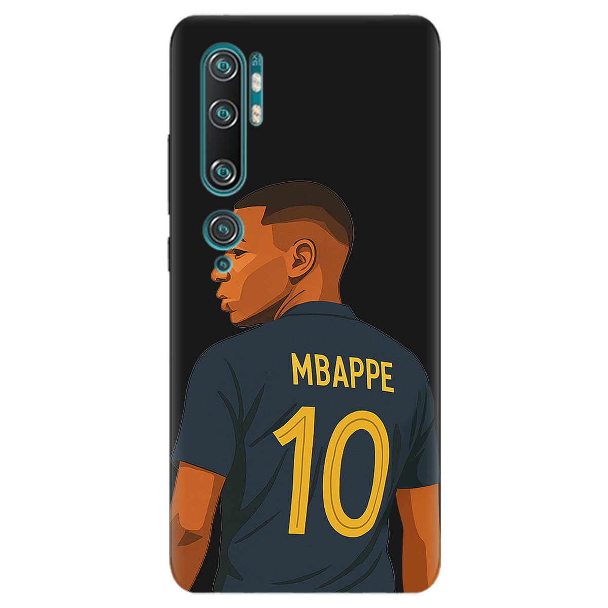 Чохол для Xiaomi Mi Note 10 Pro чорний матовий soft touch Mbappe - фото 1 - Чохли для телефонів
