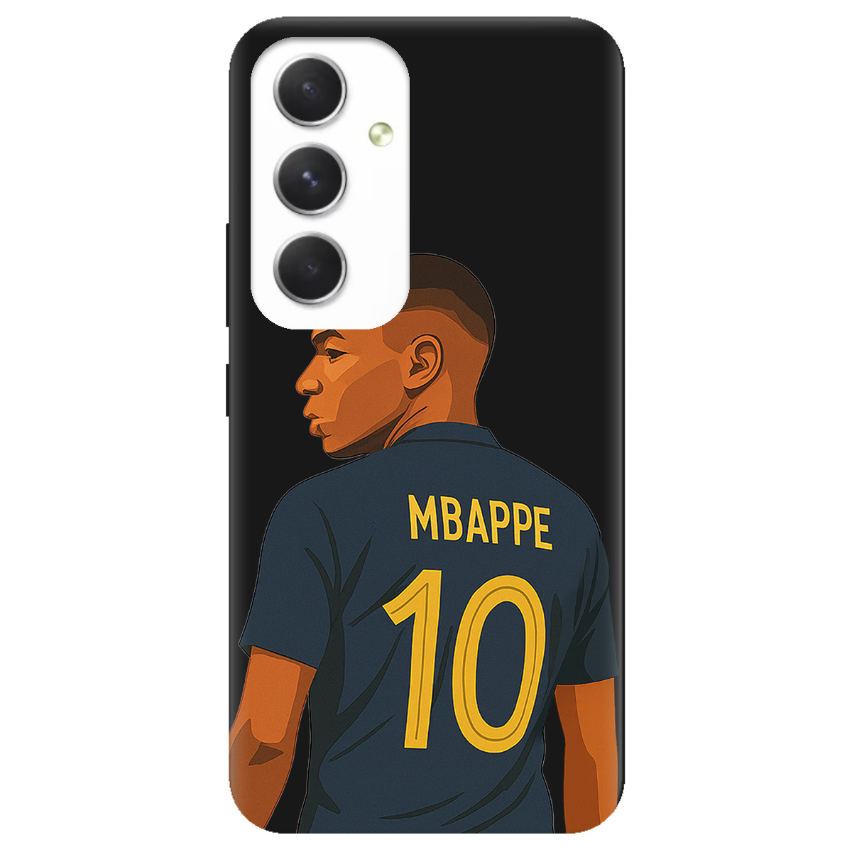 Чехол для Samsung Galaxy A54 черный матовый soft touch Mbappe - фото 1 - Чехлы для телефонов