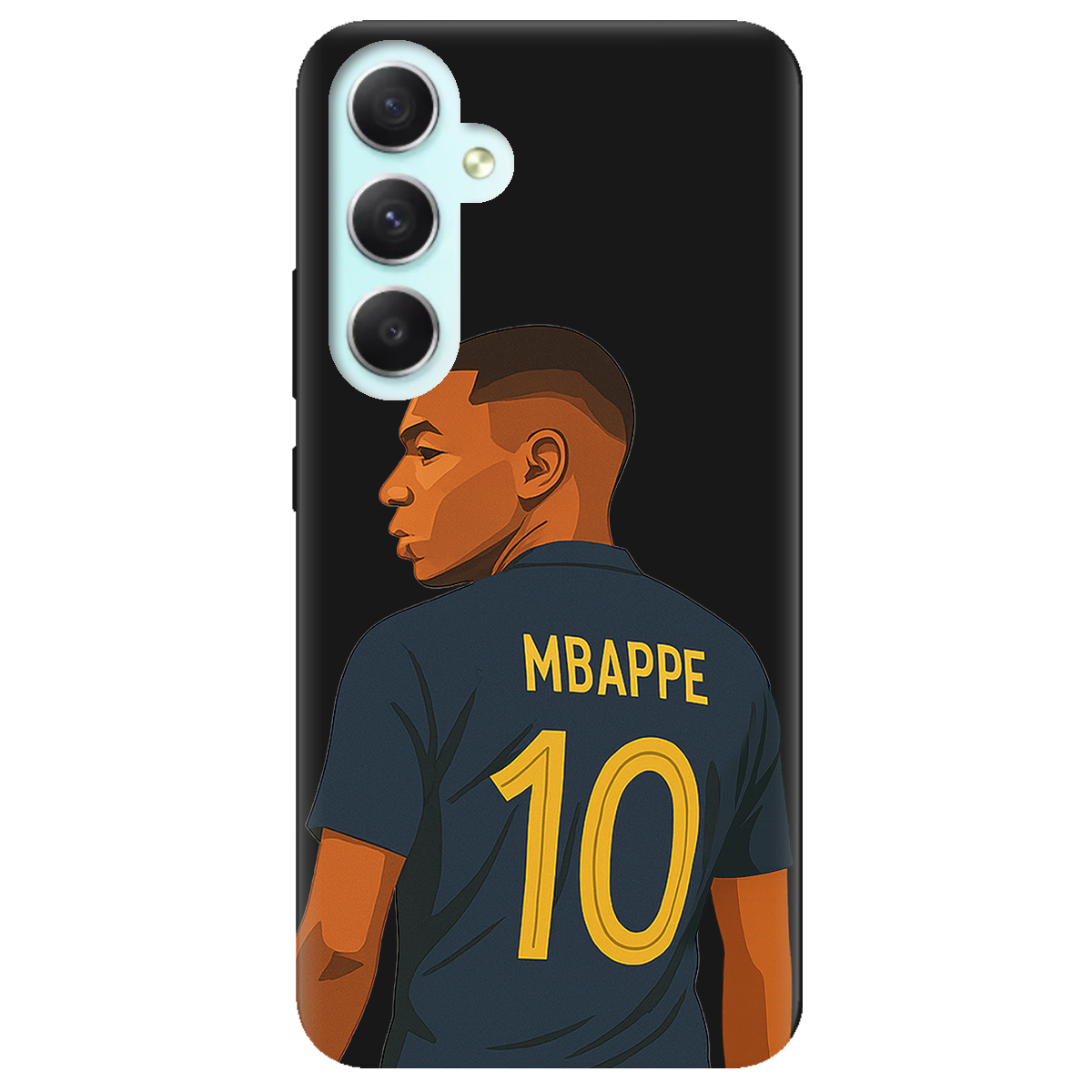 Чохол для Samsung Galaxy A34 чорний матовий soft touch Mbappe - фото 1 - Чохли для телефонів