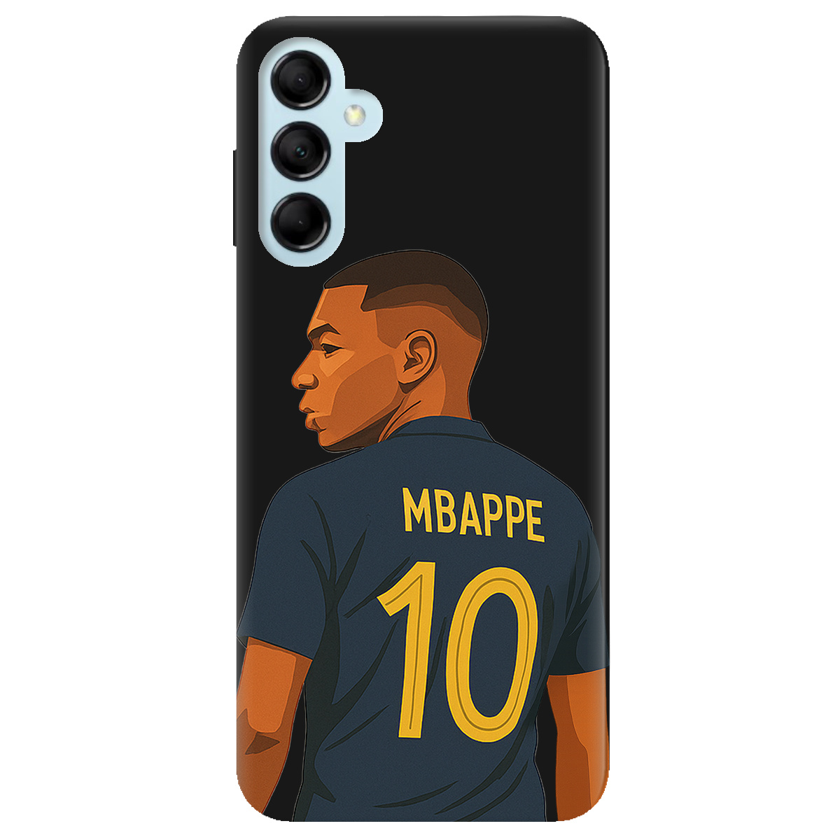 Чохол для Samsung Galaxy M14 5G чорний матовий soft touch Mbappe - фото 1 - Чохли для телефонів
