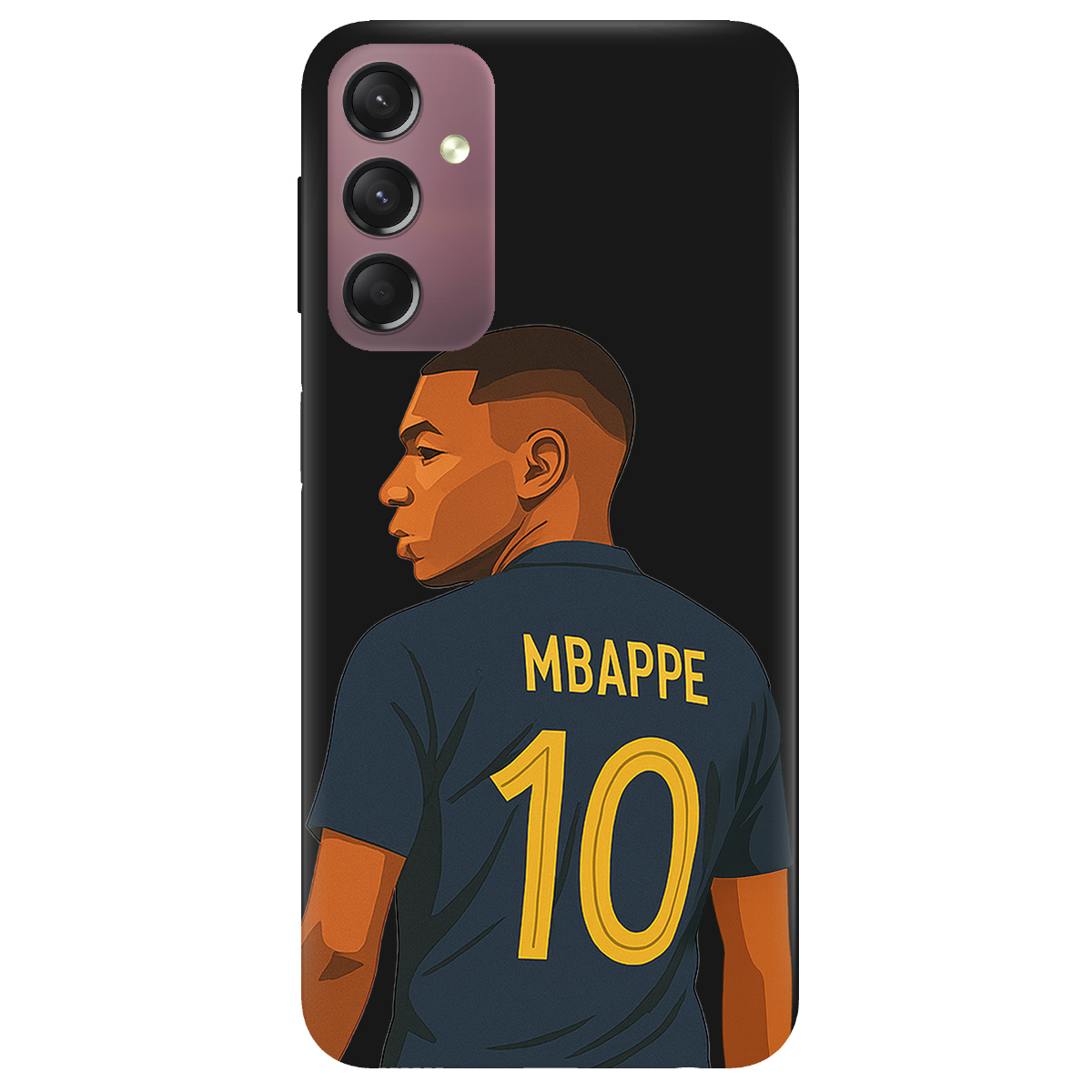 Чехол для Samsung Galaxy A05s черный матовый soft touch Mbappe - фото 1 - Чехлы для телефонов
