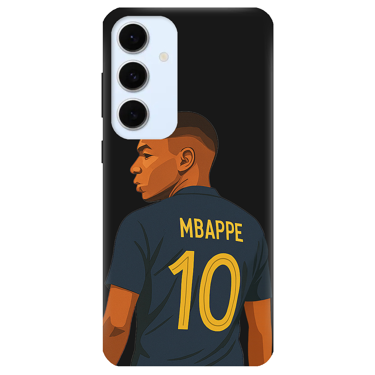 Чехол для Samsung Galaxy S24 FE черный матовый soft touch Mbappe - фото 1 Чехол для Samsung Galaxy S24 FE черный матовый soft touch Mbappe - фото 1 - Чехлы для телефонов