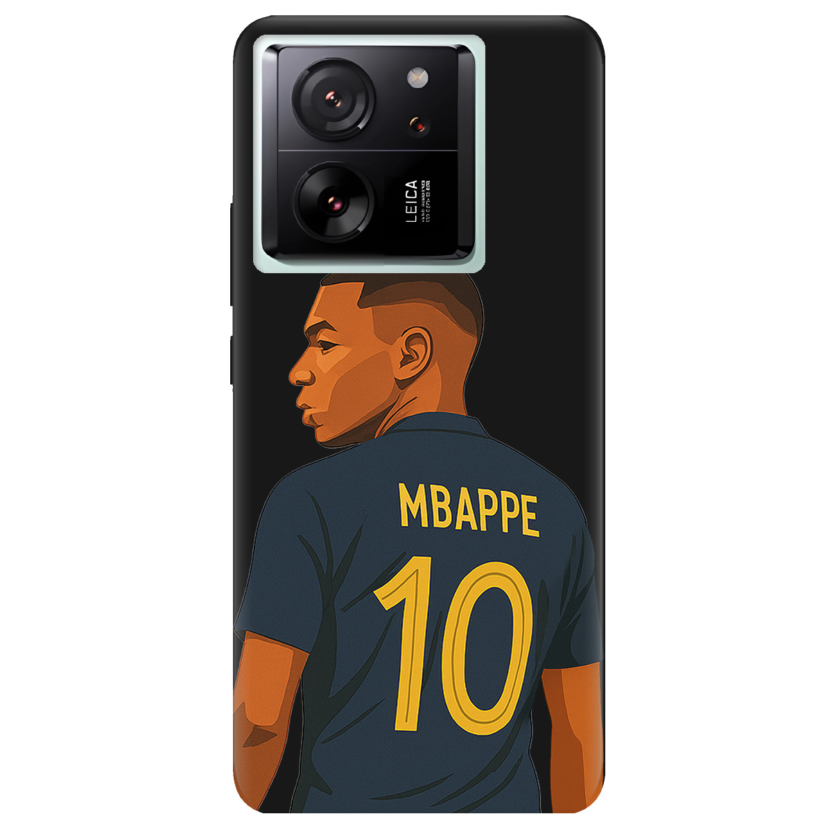 Чехол для Xiaomi 13T Pro черный матовый soft touch Mbappe - фото 1 - Чехлы для телефонов