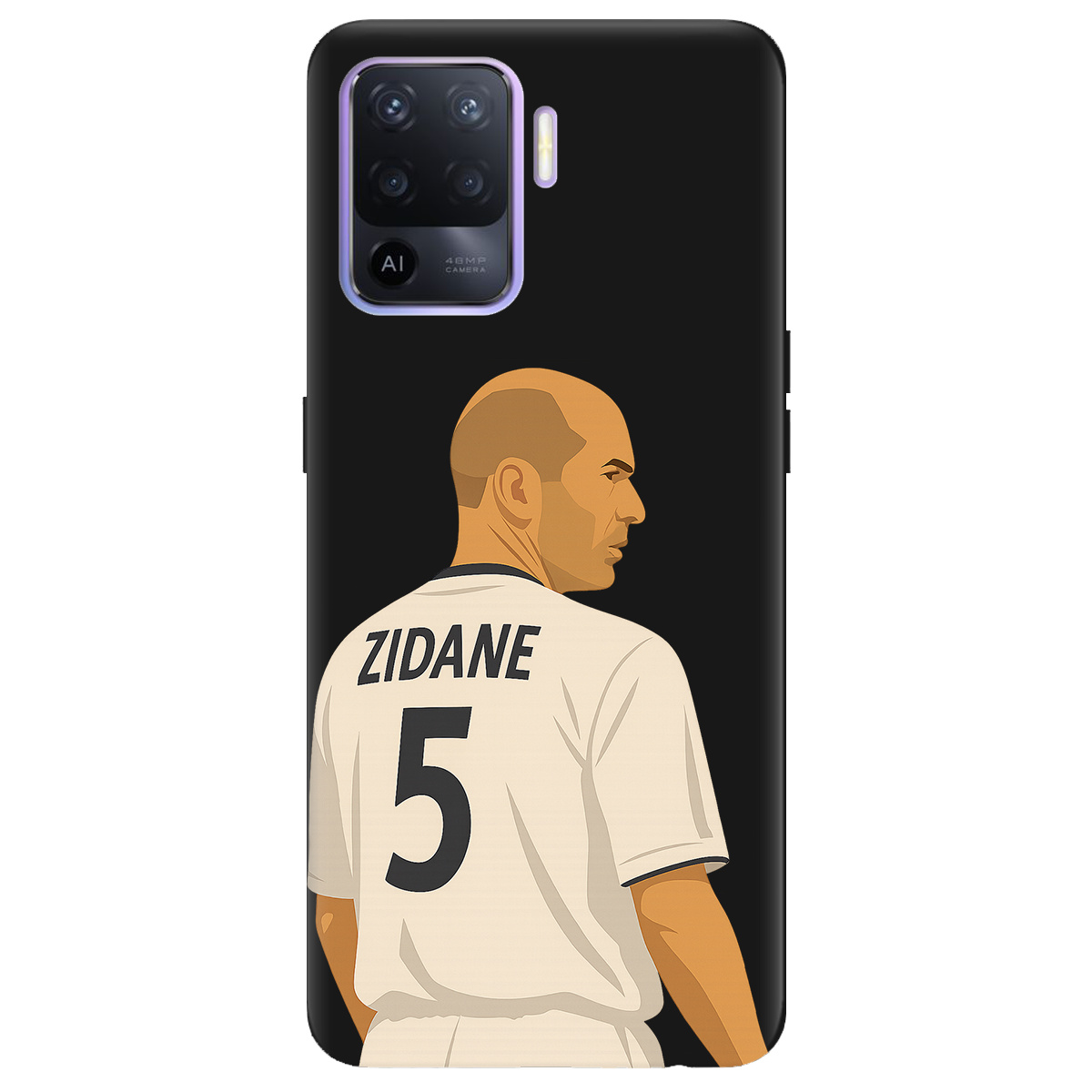 Чехол для Oppo Reno 5 Lite черный матовый soft touch Zidane - фото 1 - Чехлы для телефонов