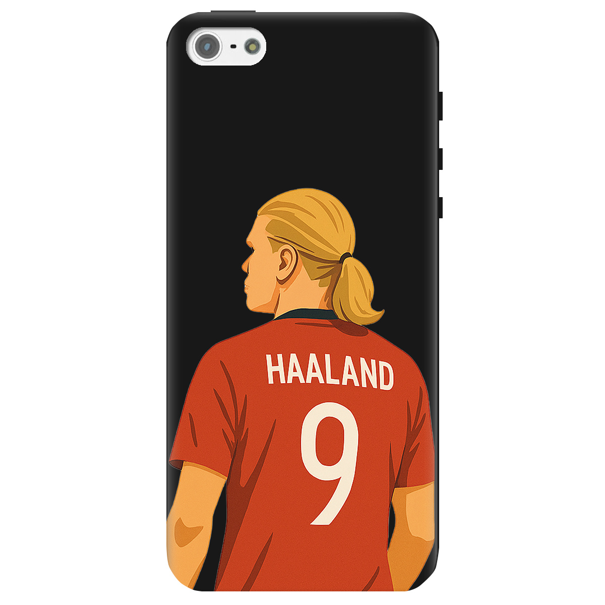 Чохол для Apple iPhone 5/5S чорний матовий soft touch Haaland - фото 1 - Чохли для телефонів