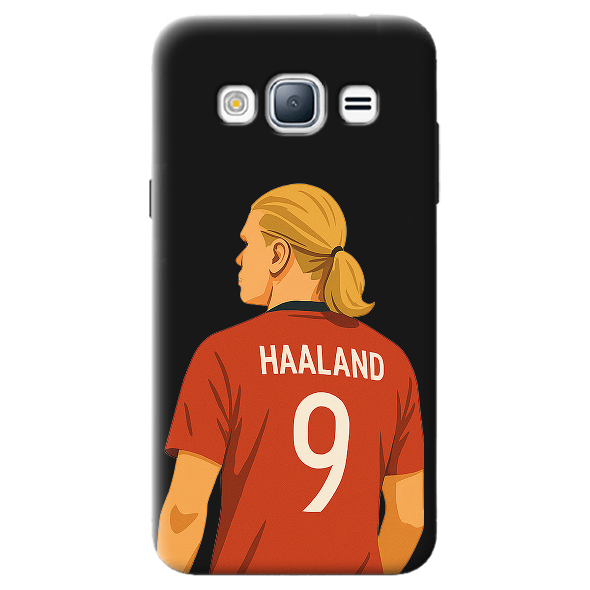 Чехол для Samsung Galaxy J3 2016 черный матовый soft touch Haaland - фото 1 - Чехлы для телефонов